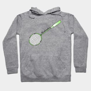 Badminton Racket Lover National Badminton Player (Green and Black Gradient) Hoodie